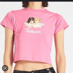FIORUCCI VINTAGE ANGELS CROP T-SHIRT PINK